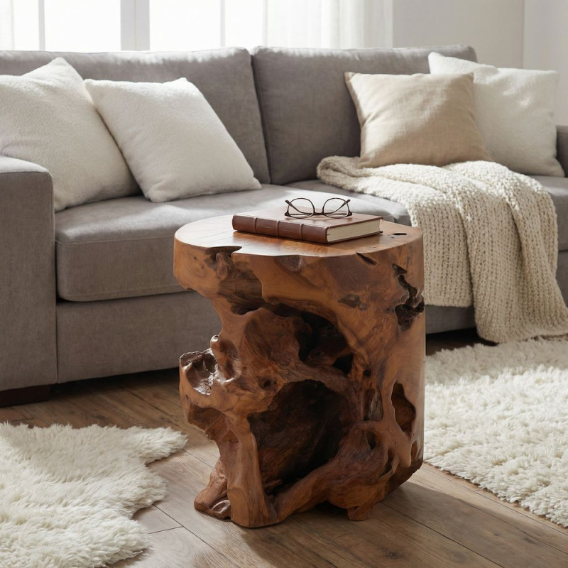 Table d’appoint racine de teck...
