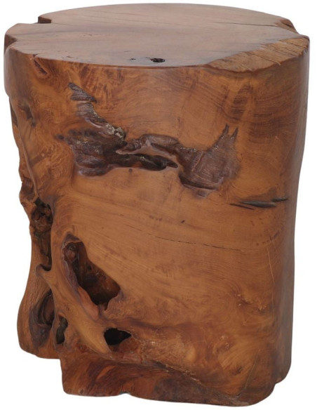 Table d’appoint racine de teck naturel 42x42x46 cm Matera
