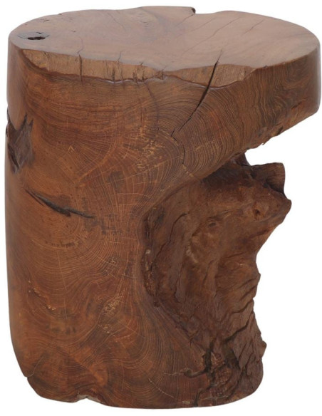 Table d’appoint racine de teck naturel 42x42x46 cm Matera