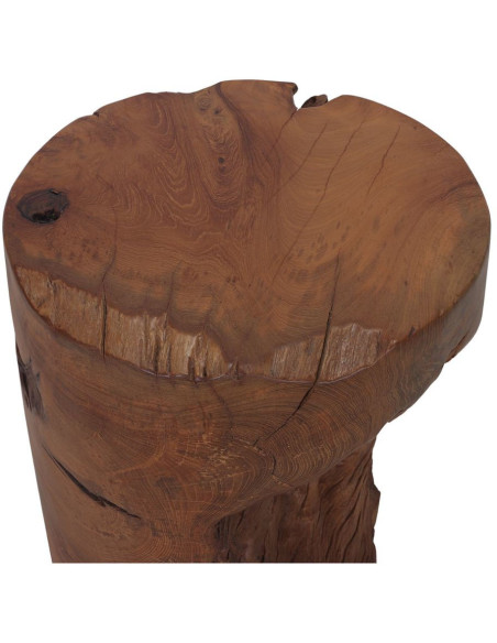 Table d’appoint racine de teck naturel 42x42x46 cm Matera
