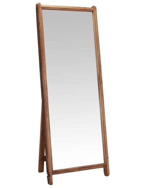 Miroir sur pied bois recyclé 62x8x165 cm Roros