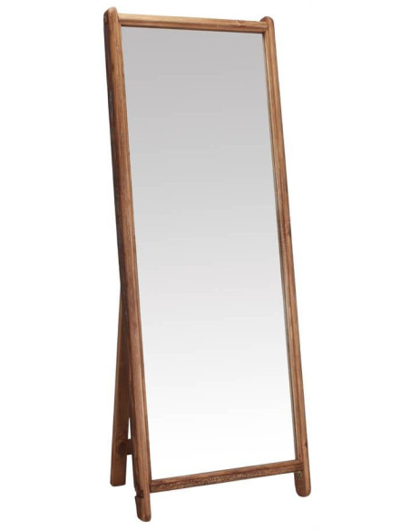 Miroir sur pied bois recyclé 62x8x165 cm Roros