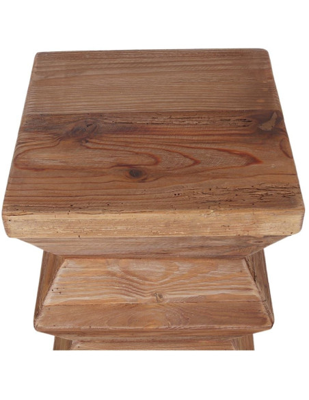 Sellette porte-plante bois recyclé 31x31x76 cm Mértola