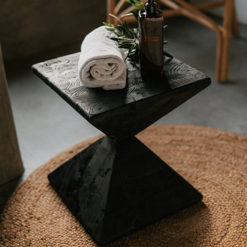 Table d’appoint bois noir 35x35x40 cm...