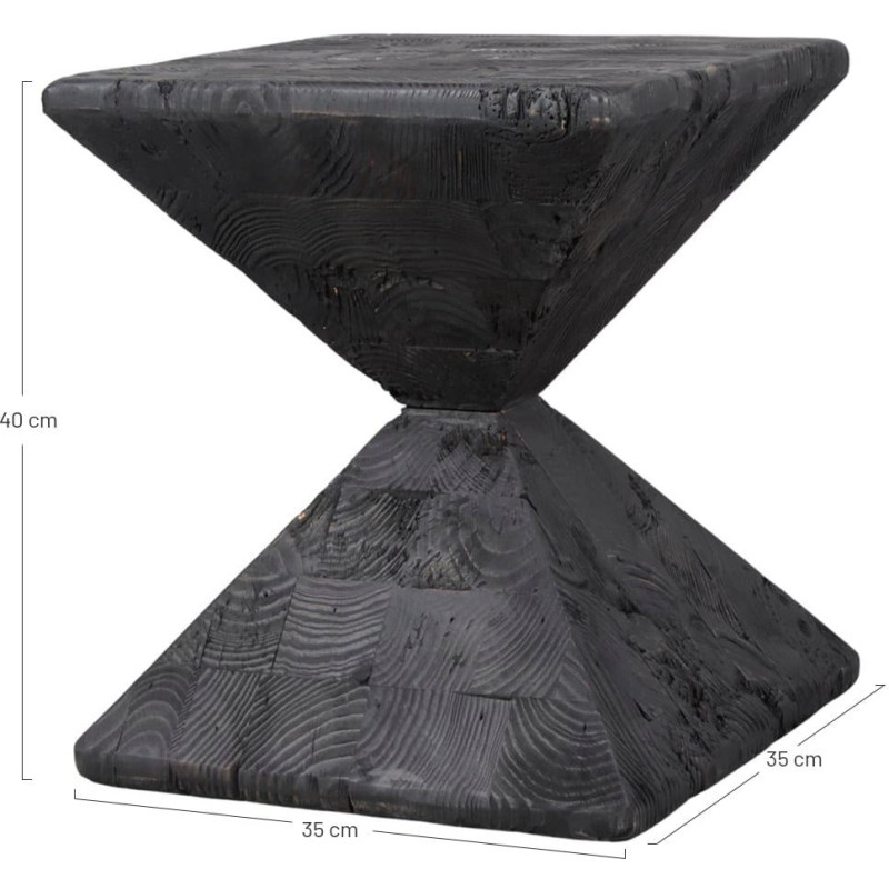 Table d’appoint bois noir 35x35x40 cm...