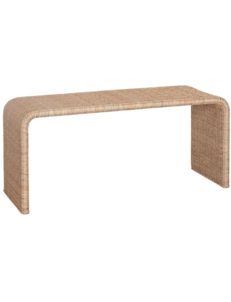Banc bout de lit en rotin naturel 100 cm Deià