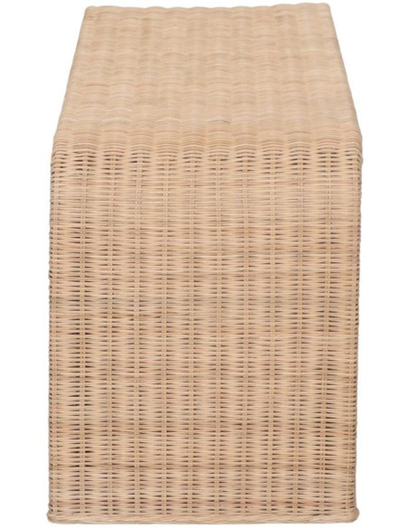 Banc bout de lit en rotin naturel 100 cm Deià