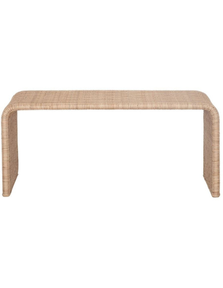 Banc bout de lit en rotin naturel 100 cm Deià