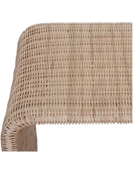 Banc bout de lit en rotin naturel 100 cm Deià