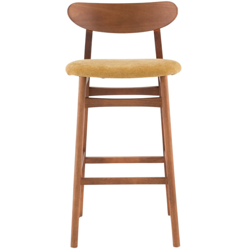 Tabouret de bar bois noyer curry 78...