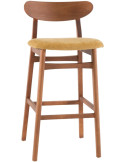 Tabouret de bar bois noyer curry 78 cm Porvoo
