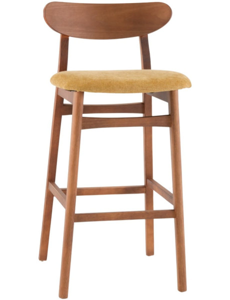 Tabouret de bar bois noyer curry 78 cm Porvoo