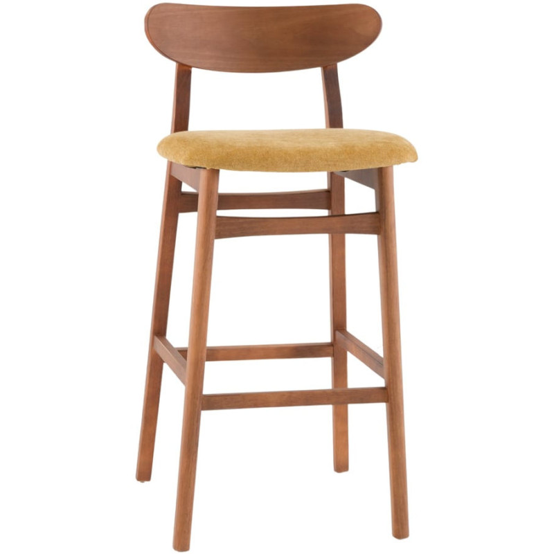 Tabouret de bar bois noyer curry 78...