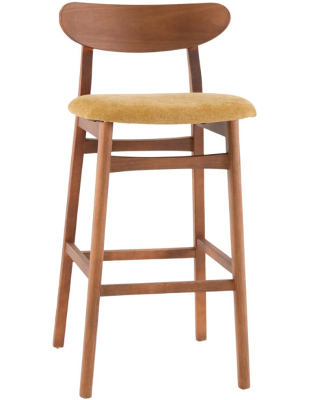 Tabouret de bar bois noyer curry 78 cm Porvoo