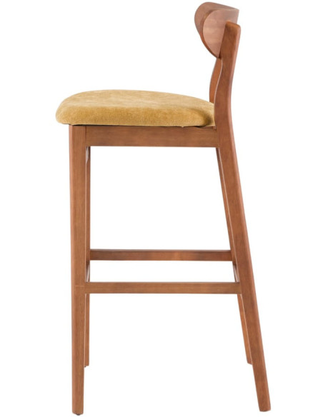 Tabouret de bar bois noyer curry 78 cm Porvoo