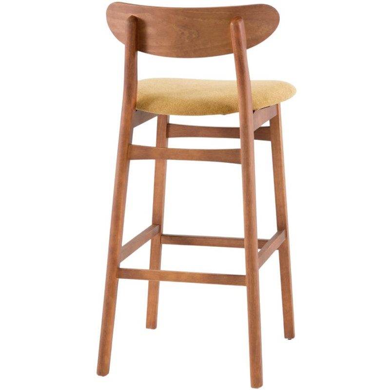 Tabouret de bar bois noyer curry 78...