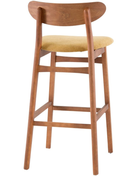 Tabouret de bar bois noyer curry 78 cm Porvoo