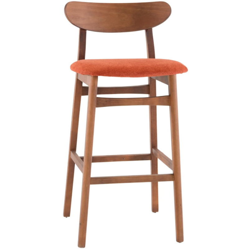 Tabouret de bar bois noyer terracotta...