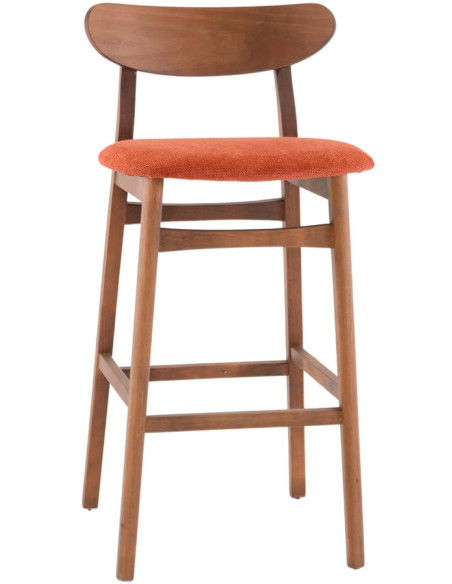 Tabouret de bar bois noyer terracotta 78 cm Porvoo