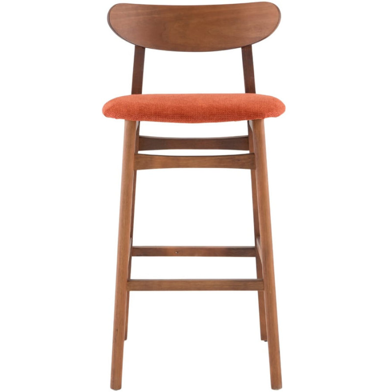 Tabouret de bar bois noyer terracotta...