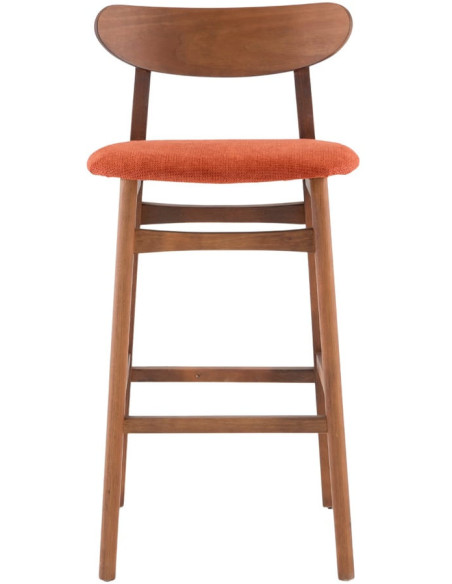 Tabouret de bar bois noyer terracotta 78 cm Porvoo