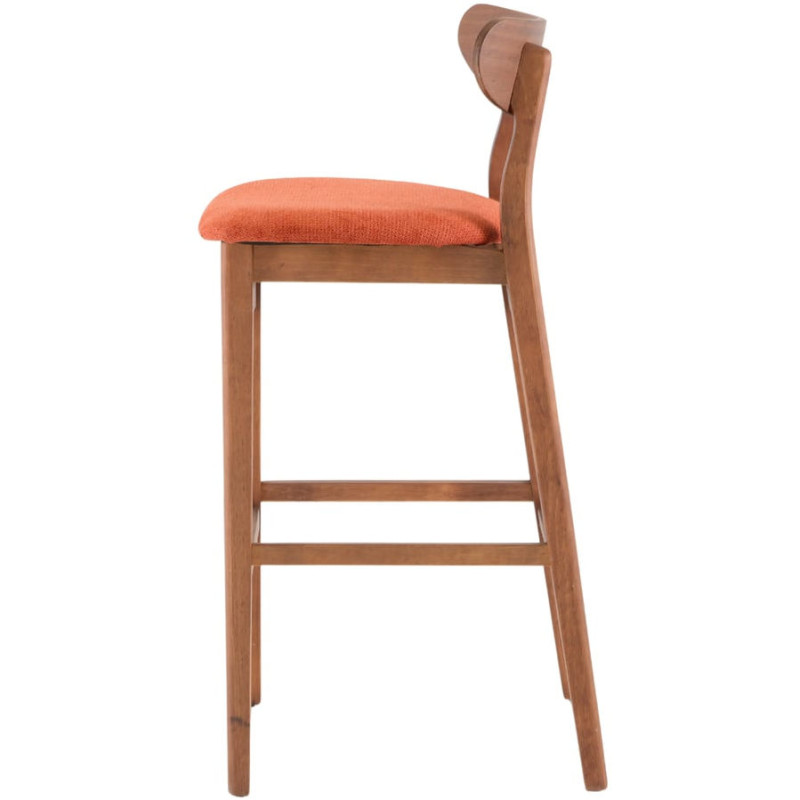 Tabouret de bar bois noyer terracotta...