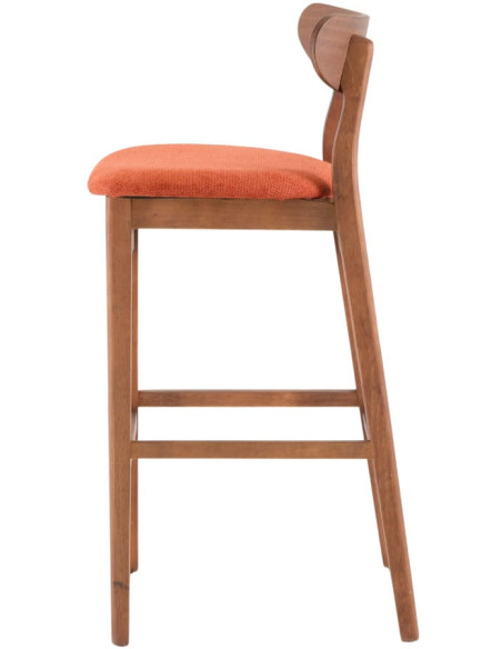 Tabouret de bar bois noyer terracotta 78 cm Porvoo
