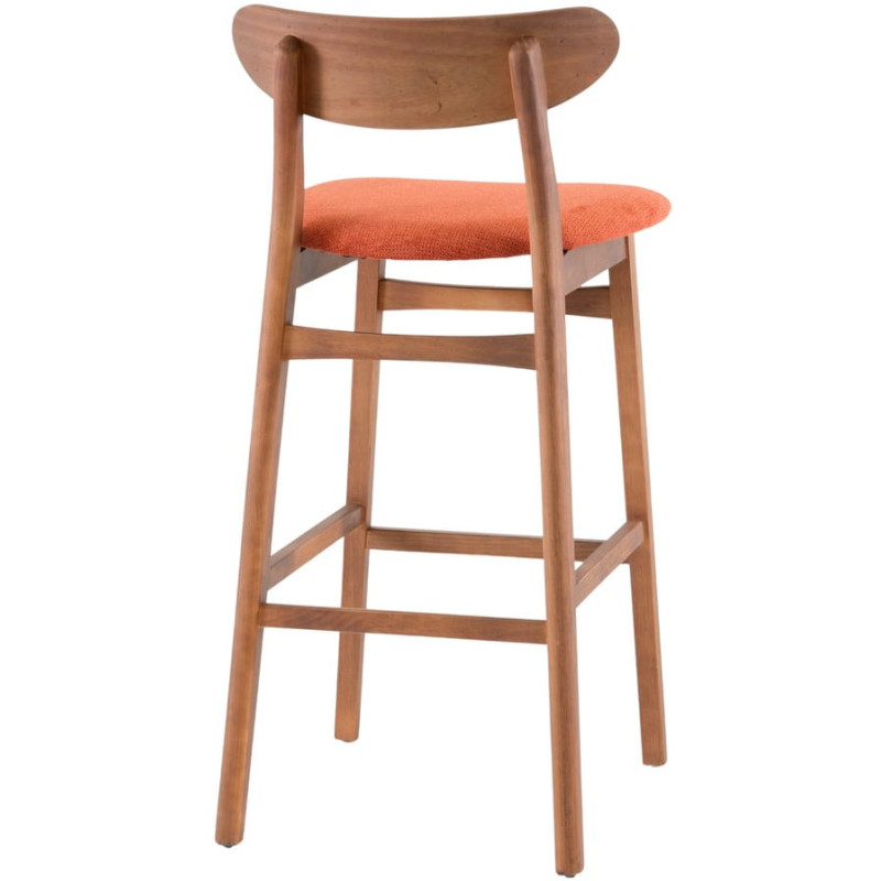 Tabouret de bar bois noyer terracotta...