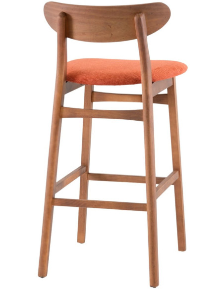 Tabouret de bar bois noyer terracotta 78 cm Porvoo