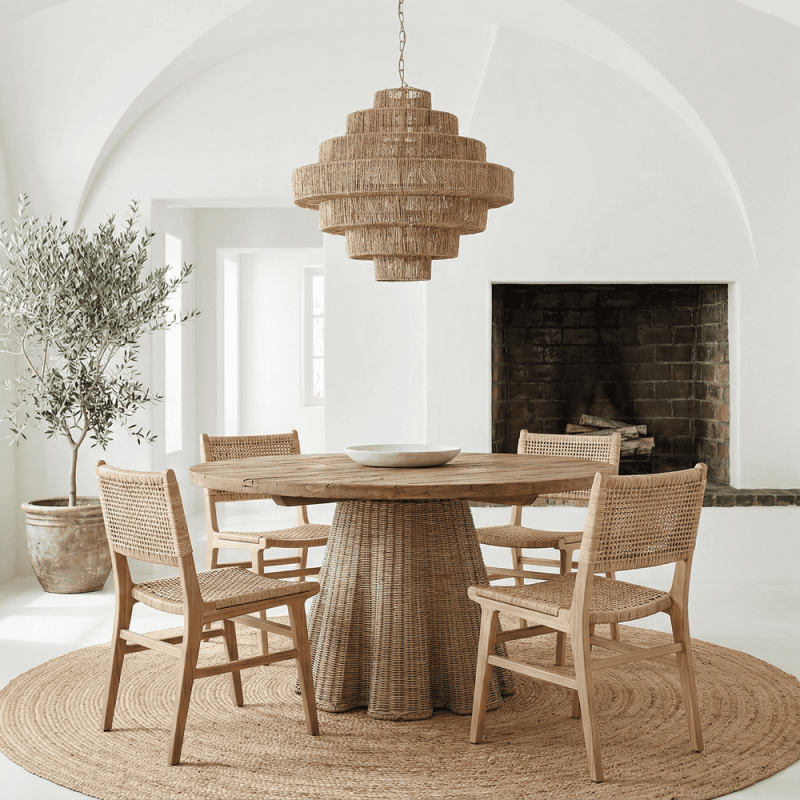 Abat-jour suspension jute naturel 80...