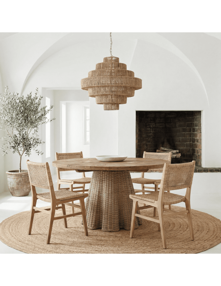 Abat-jour suspension jute naturel 80 cm Marzamemi
