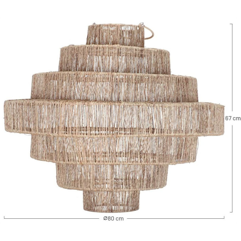 Abat-jour suspension jute naturel 80...