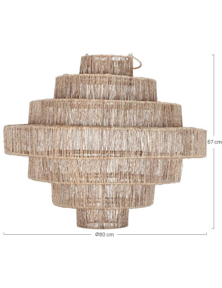 Abat-jour suspension jute naturel 80 cm Marzamemi
