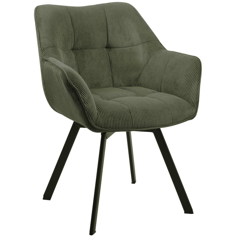 Fauteuil de table Hortense en Velours...