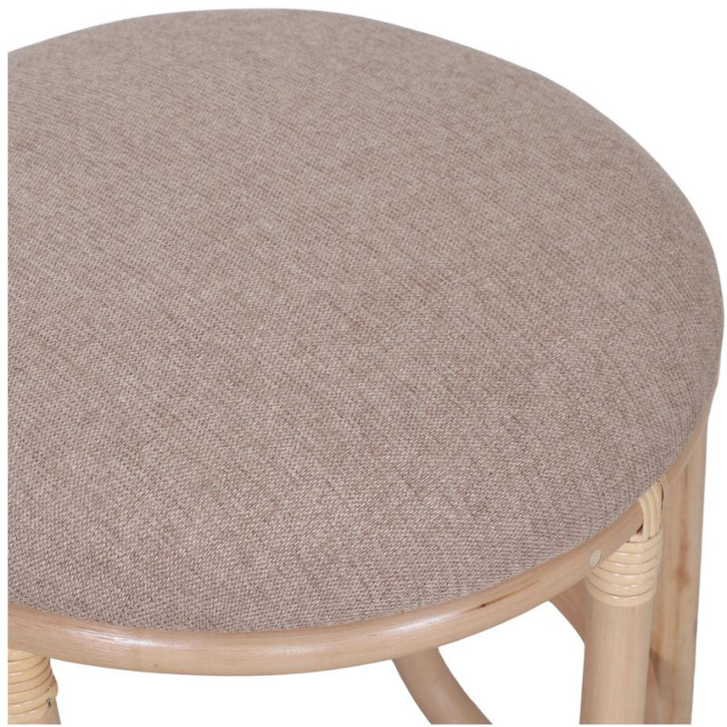 Tabouret bas rotin naturel beige 45...