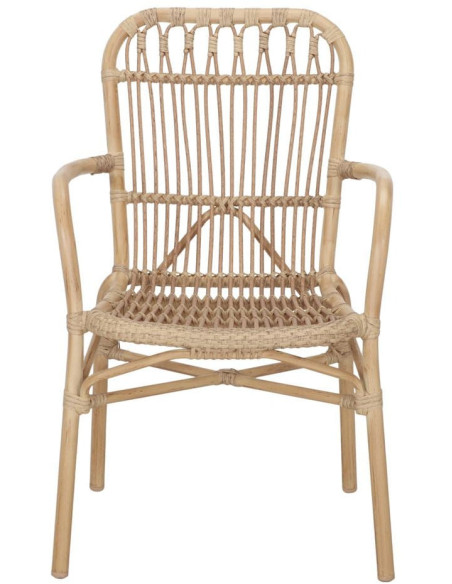 Fauteuil de jardin empilable effet bambou Ericeira