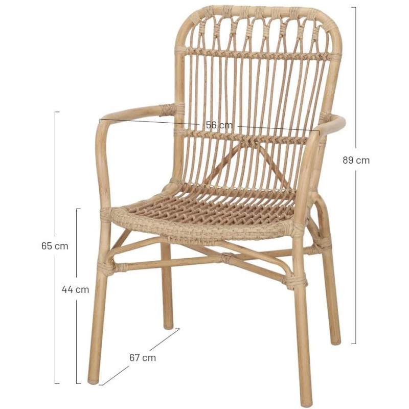Fauteuil de jardin empilable effet...