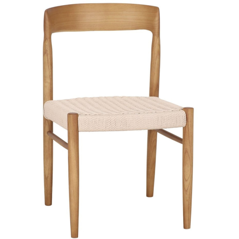Chaise bois naturel assise corde...