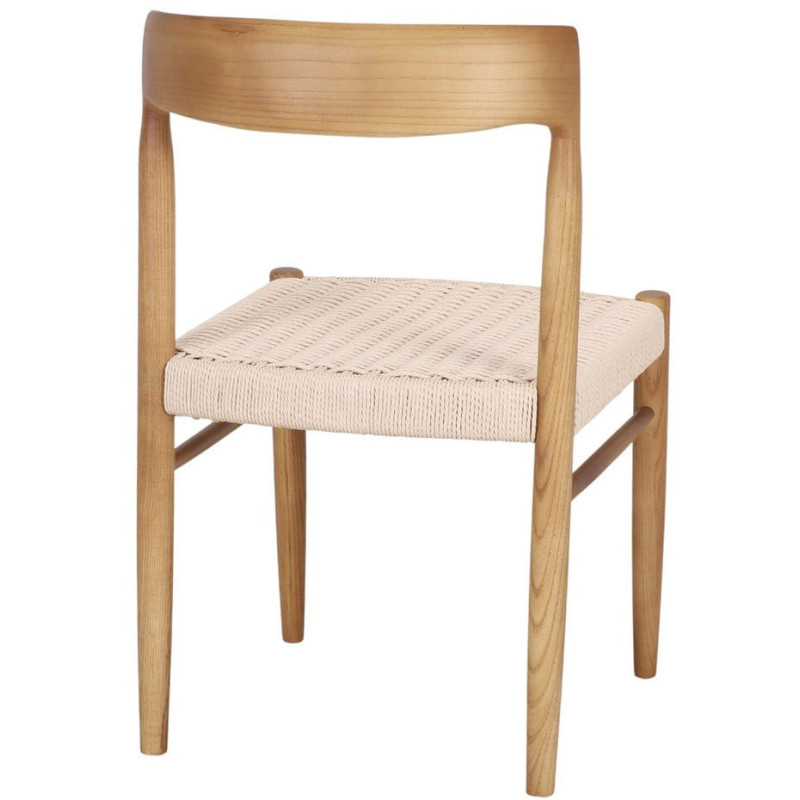 Chaise bois naturel assise corde...