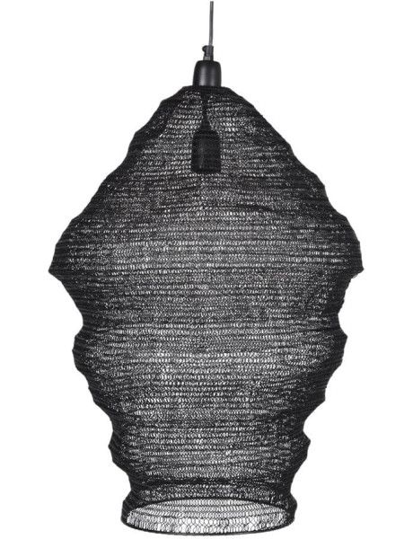 Suspension industrielle en métal noir Ø48 cm Leoben