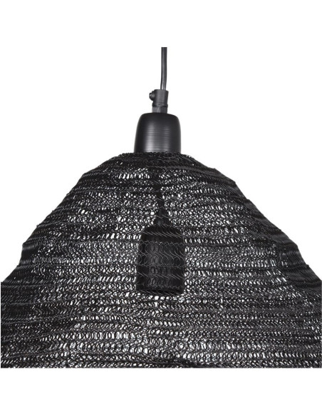 Suspension industrielle en métal noir Ø48 cm Leoben