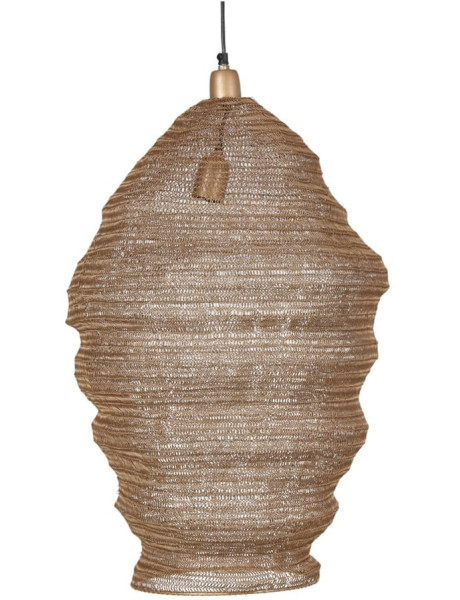 Suspension industrielle en métal doré Ø48 cm Leoben