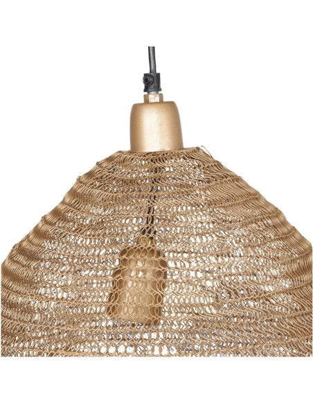 Suspension industrielle en métal doré Ø48 cm Leoben