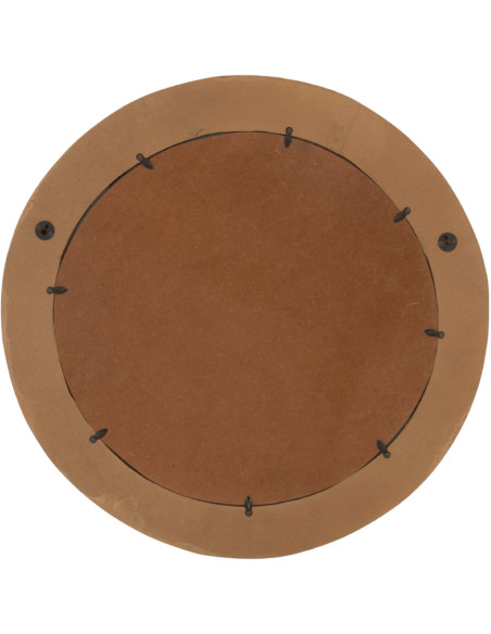 Miroir mural rond en bois récupéré naturel 70 cm Albarracín