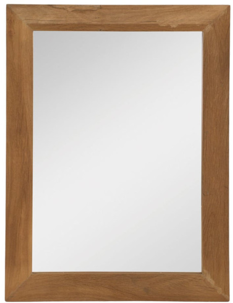 Miroir mural rectangulaire en bois récupéré naturel...