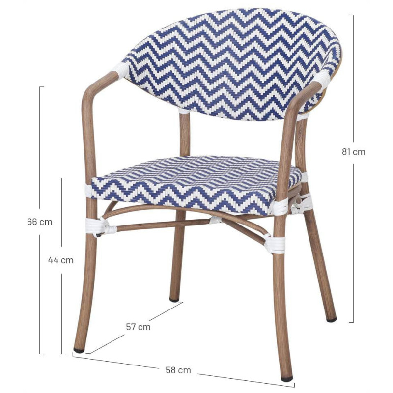 Chaise de jardin bistrot en rotin...