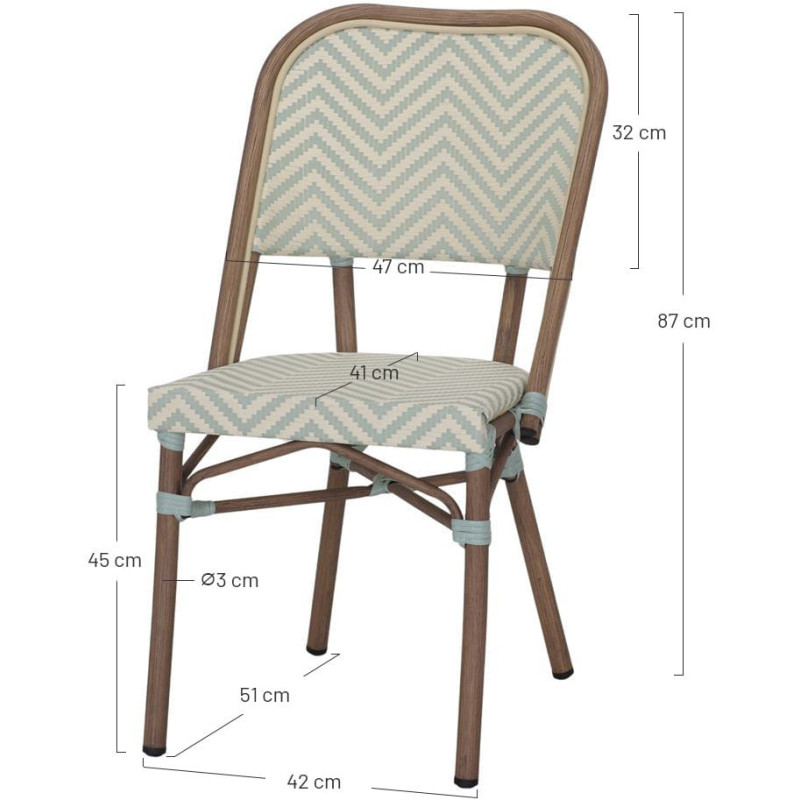 Chaise de jardin bistrot rotin...