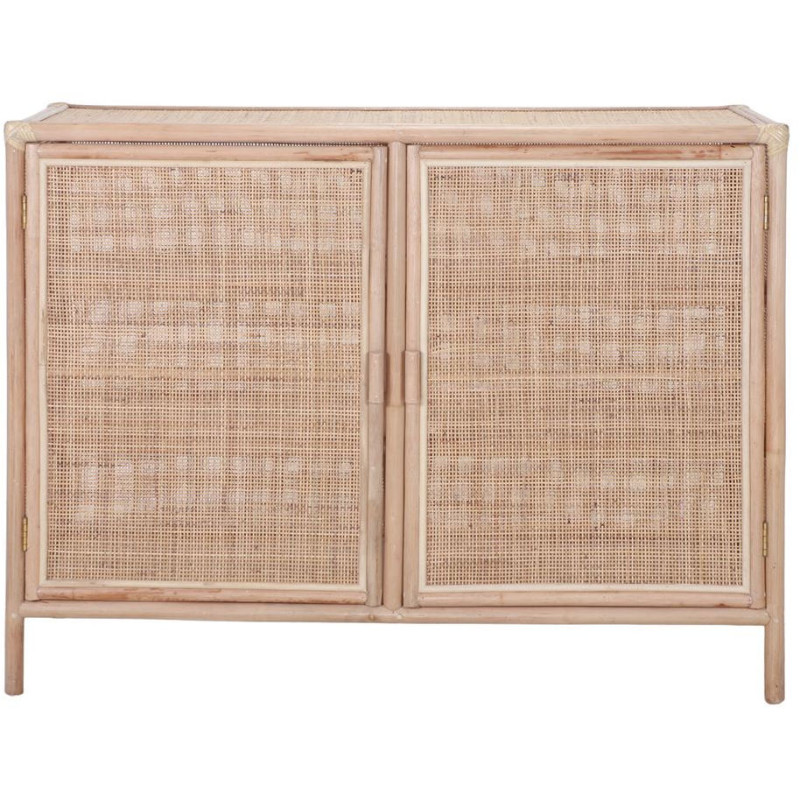 Buffet 2 portes en bambou naturel et...