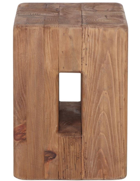 Table d’appoint en pin recyclé 30x30 cm Alquézar