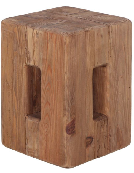 Table d’appoint en pin recyclé 30x30 cm Alquézar